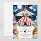 チャイルドエンチャントサーカス誕生日 招待状 (正面/裏面)