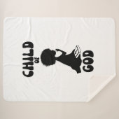 チャイルドオブゴッドバイブル引用文 シェルパブランケット (正面(横))