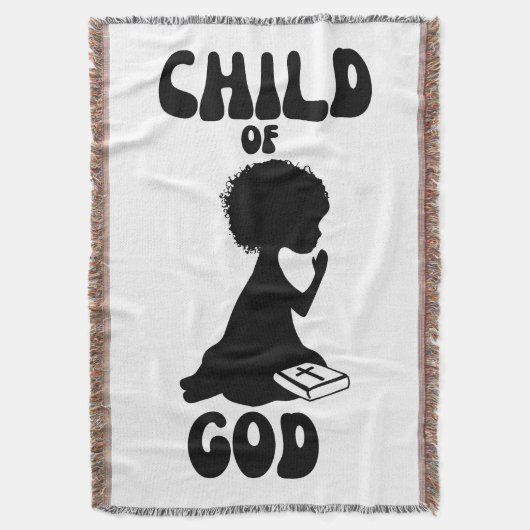 チャイルドオブゴッドバイブル引用文 スローブランケット (正面縦)