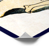 チャイルドオンビーチヴィンテージアートポスタープリント ポスター (角)