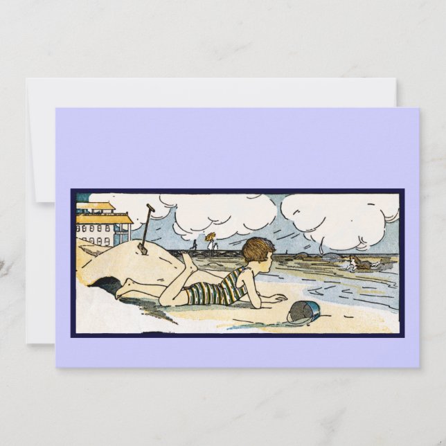 チャイルドオンビーチヴィンテージアート (正面)