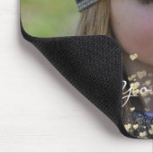 チャイルドガーリーフォトゴールデン紙吹雪ハートスウィート マウスパッド (コーナー)