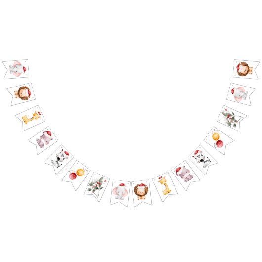 チャイルドクリスマスバースデーパーティー バンティングフラッグ (全)