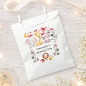 チャイルドクリスマスバースデーパーティー フェイバーバッグ (クリップ留めされた状態)