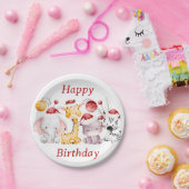 チャイルドクリスマスバースデーパーティー ペーパープレート (パーティー)