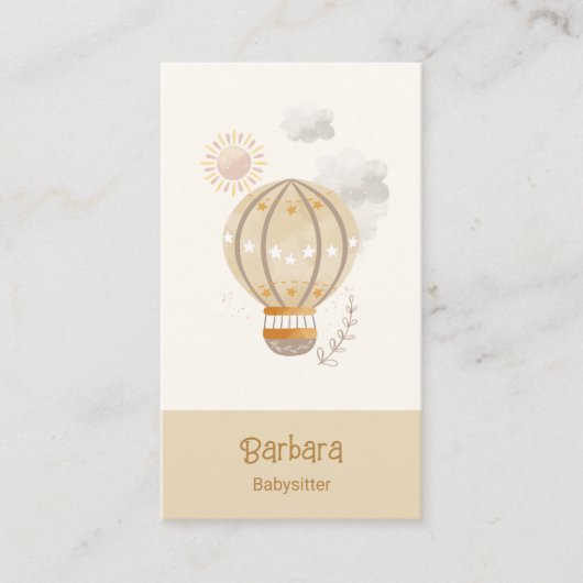 チャイルドケアナニーベビーシッター保育園QRコード 名刺 (正面)