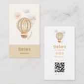 チャイルドケアナニーベビーシッター保育園QRコード 名刺 (正面/裏面)