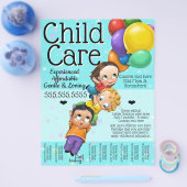 チャイルドケア。デイケア。8x10 オーダーメイド テアシート チラシ (シングル)