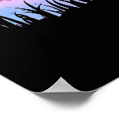 チャイルドシルエットバルーン蝶ウォールアート ポスター (角)