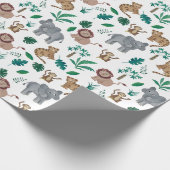 チャイルドズジャングル誕生日ギフトラップ ラッピングペーパー (角)