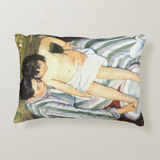 チャイルドズバスバイメアリーカッサットヴィンテージ印象派 アクセントクッション (裏面)