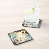 チャイルドズバスバイメアリーカッサットヴィンテージ印象派 コースター (右側)