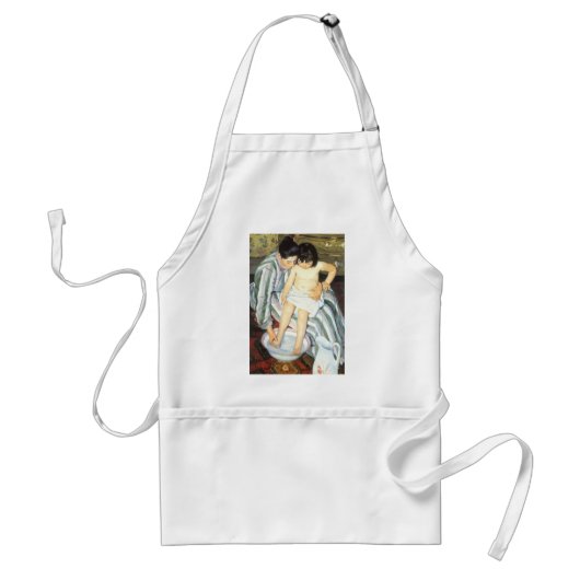 チャイルドズバスバイメアリーカッサットヴィンテージ印象派 スタンダードエプロン (正面)