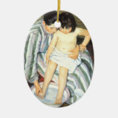 チャイルドズバスバイメアリーカッサットヴィンテージ印象派 セラミックオーナメント (正面)