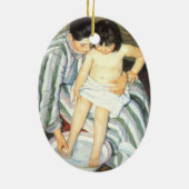 チャイルドズバスバイメアリーカッサットヴィンテージ印象派 セラミックオーナメント (裏面)