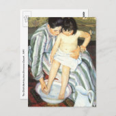 チャイルドズバスバイメアリーカッサットヴィンテージ印象派 ポストカード (正面/裏面)