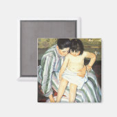 チャイルドズバスバイメアリーカッサットヴィンテージ印象派 マグネット (正面/裏面)