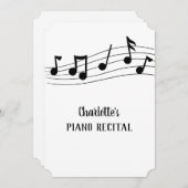 チャイルドズピアノリサイタルその他のミュージカルイベント 招待状 (正面/裏面)