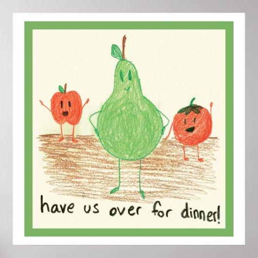 チャイルドズフードアート，グリーン ポスター (正面)