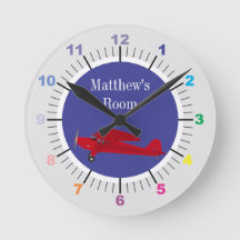 チャイルドズルームウォール時計飛行機