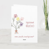 チャイルドズレインボーブーケ誕生日カード カード (裏面)