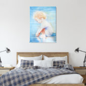 チャイルドダラー上のビーチ湖畔のウォーターシーン キャンバスプリント (インサイチュ (寝室))