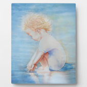 チャイルドダラー上のビーチ湖畔のウォーターシーン フォトプラーク (正面)