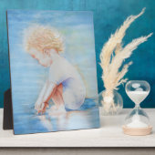 チャイルドダラー上のビーチ湖畔のウォーターシーン フォトプラーク (側面)