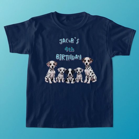 チャイルドダルマティアン犬の誕生日パーティー Tシャツ