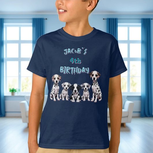 チャイルドダルマティアン犬の誕生日パーティー Tシャツ