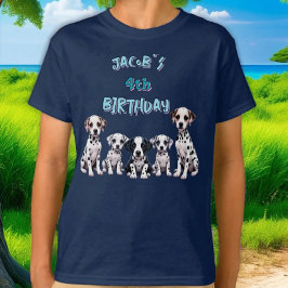 チャイルドダルマティアン犬の誕生日パーティー Tシャツ
