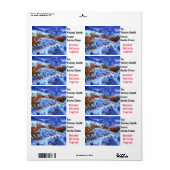 チャイルドネームはサンタクロースがプレゼントにパーソナライズ ラベル (フルシート)