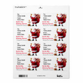 チャイルドネームはサンタクロースがプレゼントにパーソナライズ ラベル (フルシート)