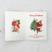 チャイルドネームクリスマスサンタパーソナライズドサンタパーソナライズ雪だるま シーズンカード (内部)