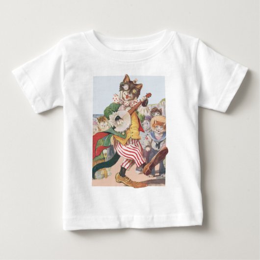 チャイルドハッおもしろいトキャットフォークTシャツ ベビーTシャツ (正面)