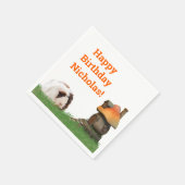 チャイルドハッピーバースデーモルモット スタンダードカクテルナプキン (角)