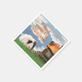 チャイルドハッピーバースデーモルモット スタンダードカクテルナプキン (角)