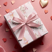 チャイルドパーソナライズされたバレエバレリーナピンクの動物 ラッピングペーパー