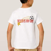 チャイルドパーソナライズされた・サッカー・スターTシャツ Tシャツ (裏面)
