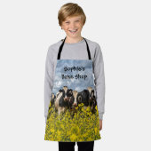 チャイルドパーソナライズされた・ホルスタイン牛 エプロン (着用した状態)