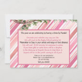 チャイルドピンクサファリハッピーバースデーパレード招待状 招待状 (裏面)