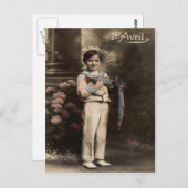 チャイルドフィッシュポアソンダブリル4月フールの日 ポストカード (正面/裏面)