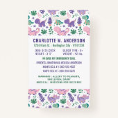 チャイルドフォト緊急IDかわいい子供の識別 バッジ (裏面)