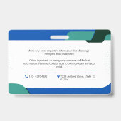 チャイルドフォト緊急ID識別カードバッジ バッジ (裏面)