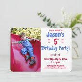 チャイルドフォト誕生日パーティー 招待状 (スタンド正面)