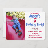 チャイルドフォト誕生日パーティー 招待状 (正面)