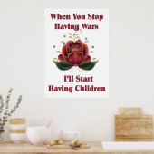 チャイルドフリー平和主義者 ポスター (キッチン)