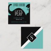 チャイルドプレイデイト恐竜スクエアビジネスカード スクエア名刺 (正面/裏面)