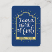 チャイルドベッドタイム祈りの言葉カード プレイスカード (正面)