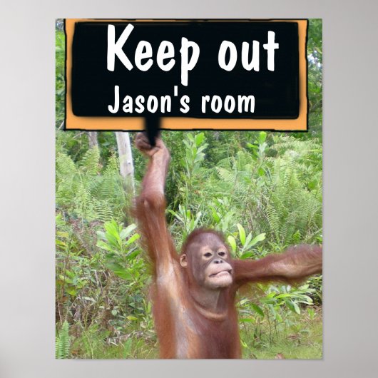 チャイルドベッドルームアウトプラ保バイバシーSIgn ポスター (正面)